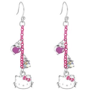 Sanrio Hello Kitty Dangle Earrings For Womens, Kids, Girls, Cute Fashion Jewelry